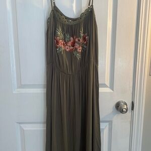 Flowy Maxi Green Dress